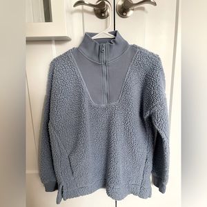 Aerie Quarter-zip Sherpa Size XS (Oversized)